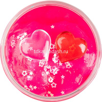 Игрушка-слайм "Мялка-жмялка" 180гр. розовый, с посыпкой звезды и сердечки SLI64 от магазина "Карандаш"