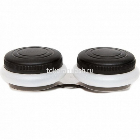 Масленка двойная с крышкой диаметр 5см высота 3,5см пластик 2411301697 от магазина "Карандаш"