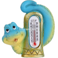 Магнит Змея с термометром 3,5х6см полистоун, 2 вида 705-006 от магазина "Карандаш"