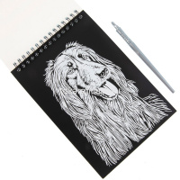 Альбом с гравюрами 14х20см 10л. "Собаки" (в комплекте пластиковый штихель) GHPB-09 от магазина "Карандаш"