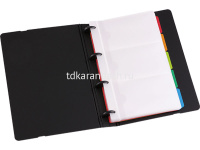 Визитница 180 визиток 19,8х13,5см на резинке, пластик, синяя E5778 от магазина "Карандаш"