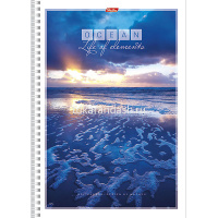 Тетрадь А4 96л клетка "Океан" на гребне 4 дизайна 96Т4B1гр/033749 от магазина "Карандаш"