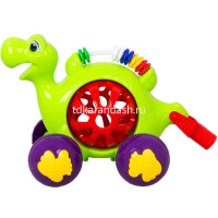 Каталка на палочке "Черепашка" 23х15х17см пластик (звон погрумушек) LT344159 от магазина "Карандаш"