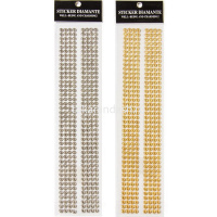 Наклейки Стразы 35х7,5см 10 цветов, 1 размер 2 вида Y8713-19 от магазина "Карандаш"