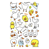 Наклейки "Гуси и утки" А5 16х23,5см 4 листа в пакете с европодвесом 4Н5н/091819 от магазина "Карандаш"