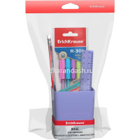 Набор настольный "Base Pastel" 18,5х8х23см 6 предметов, пластик, фиолетовый 53308 от магазина "Карандаш"