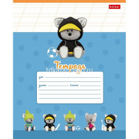 Тетрадь А5 12л косая линия "Лесята" на скобе 5 дизайнов 080090 от магазина "Карандаш"