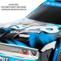 Машина р/у "Гонка" 19х8х7см, пластик, LED-подсветка, синяя ВВ6169 от магазина "Карандаш"