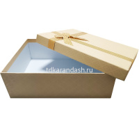 Коробка подарочная с бантом "Бежевая" 23х17х6,5см, картон 11488-24 от магазина "Карандаш"