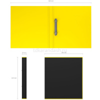 Папка на 2-х кольцах "Accent" А4 35мм ламинированный картон 1,75мм черная/желтая 51081 от магазина "Карандаш"
