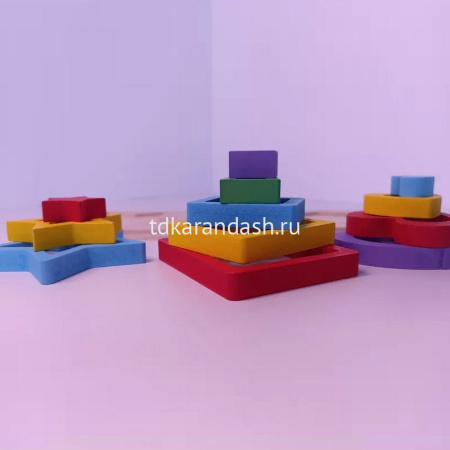 Игра логическая 3в1 "Сортер-пазл" 30х11см 12 деталей, дерево 11383-24 от магазина "Карандаш"