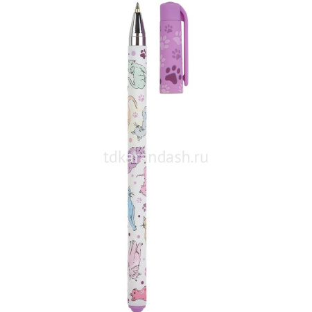 Ручка шариковая "HappyWrite. Кошки" 0,5мм синяя 20-0215/64 от магазина "Карандаш"