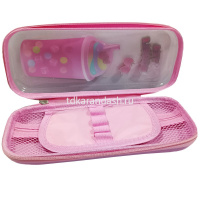 Пенал "Мороженое" 22,5х10х5см прямоугольный, 1 отделение с планкой, пластик, розовый DB23236 от магазина "Карандаш"