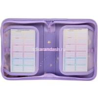 Пенал "Лилу" 20х14х4см прямоугольный одностворчатый, 2 откидные планки, ткань 093855 от магазина "Карандаш"