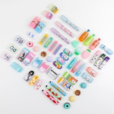 Ластик "Flower Zefir Lipstick. Помада" 75х18х18мм 4 вида 42-0066 от магазина "Карандаш"