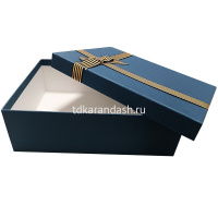 Коробка подарочная с бантом "Синяя" 26х19х8см, картон 11489-24 от магазина "Карандаш"