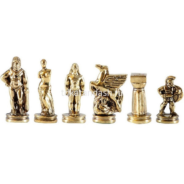 Шахматный набор "Древняя Спарта" 28х28см дерево/металл (фигуры золото/серебро) MP-S-16-28-BLA от магазина "Карандаш"