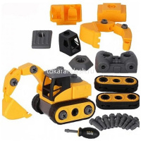 Конструктор "Экскаватор" 20х13х13см с отверткой, пластик 2293080/1085 от магазина "Карандаш"