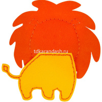 Набор для шитья "Лев" (детали из фетра, пластиковая игла, нитки, синтепон) KD-0265 от магазина "Карандаш"