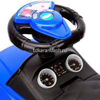 Каталка-автомобиль 62х42х27см черно-синяя, пластик (звук) IT107111 от магазина "Карандаш"