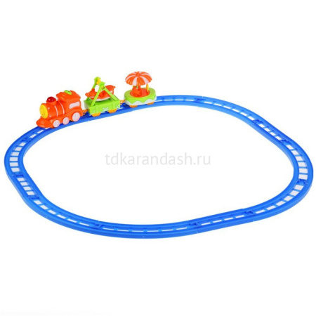 Железная дорога 30х20,5х7,5см длина пути 192см (свет, звук) 1805B265-R от магазина "Карандаш"