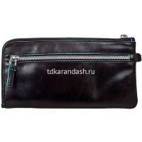 Мультипортмоне "Blue Square" 22,5х11,5х1,5см, 1 отделение, черный, натуральная кожа AC2648B2/N от магазина "Карандаш"