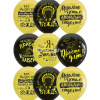 Шар воздушный 30см(12") Мужская лига BLACK&YELLOW 2ст. 6069926 от магазина "Карандаш"