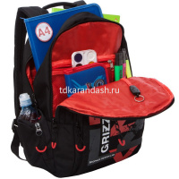 Рюкзак 30х42х22см, 890гр, 2 отделения, 3 кармана, красный RU-033-22/3 от магазина "Карандаш"