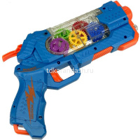 Бластер 26х15,5см с дисками, пластик (свет, звук) ZYB-B3880 от магазина "Карандаш"