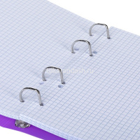 Тетрадь на кольцах А5 120л клетка "Canvas. Фиолетовая" пластиковая обложка на резинке 081659 от магазина "Карандаш"