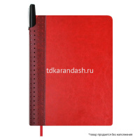 Ежедневник недатированный А5 "Escalada" 240стр., красный, искусственная кожа "Сариф" 70620 от магазина "Карандаш"