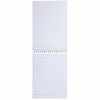 Блокнот А5 80л клетка на спирали, бумвинил металлик золото 80Б5бвВ1гр от магазина "Карандаш"