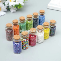 Набор бисера 2мм 12 цветов матовый крашенный с блеском SGB №3 от магазина "Карандаш"