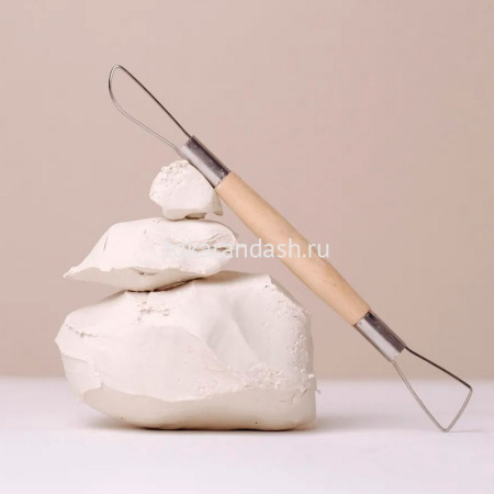 Пластилин скульптурный 500гр. белый, твердый 810026 от магазина "Карандаш"