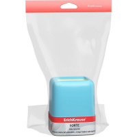 Подставка д/канц.принадлежностей "Forte Pastel" 18,5х9х16,5см пластик, голубая с желтой вставкой от магазина "Карандаш"