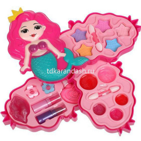 Косметика для девочек "Русалочка" (тени для век, помада, лак, блеск для губ, аппликатор) 10386A-UNI- от магазина "Карандаш"