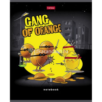 Тетрадь А5 48л клетка "Апельсиновая банда" на скобе выборочный лак 5 дизайнов 083206 от магазина "Карандаш"