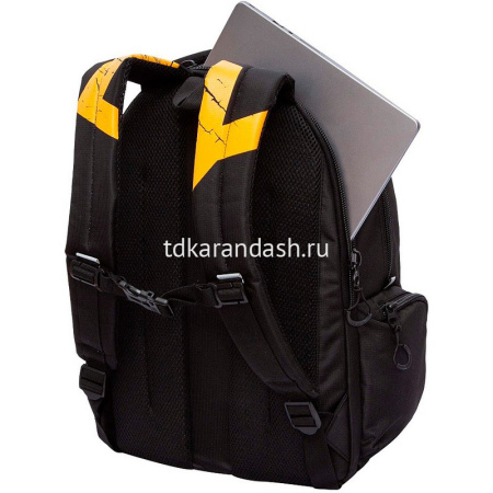 Рюкзак 32х42х22см, 1100гр, 2 отделения, 4 кармана, черный/темно-желтый RU-423-14/10 от магазина "Карандаш"