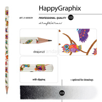 Карандаш чернографитный "Happy Graphix. Яркие совы" НВ 21-0030/01 от магазина "Карандаш"
