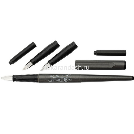 Набор для каллиграфии 7 предметов (перьевая ручка, 3 пера 1,1/1,5/2,3мм, 3 картриджа) CC431 97 от магазина "Карандаш"