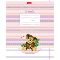 Тетрадь А5 12л узкая линия "Зоопарк" на скобе 12Т5B7 от магазина "Карандаш"