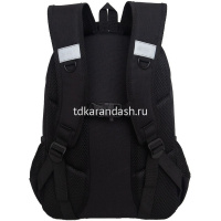 Рюкзак 28х39х20см, 830гр, 2 отделения, 4 кармана, с брелком, черный/розовый "Панда" RG-568-5/3 от магазина "Карандаш"