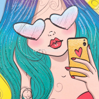 Анкета д/друзей А5 112л "Юные модницы-1" 7БЦ, глиттер, мелованная обложка 112-5743 от магазина "Карандаш"