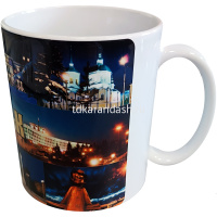 Кружка 350мл "Виды Томска №4. Томск. Достопримечательности города" белая, керамика от магазина "Карандаш"