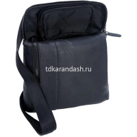 Сумка "Blue Square" 27х23,5x4см, 1 отделение, темно-синяя, натуральная кожа CA1816B3/BLU4 от магазина "Карандаш"