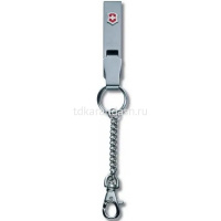 Подвеска для ремня с цепочкой, серебристая (карабин для ножа, кольцо для ключей) 4.1859 от магазина "Карандаш"
