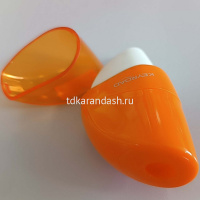 Точилка 1 отв. 70х35х25мм с ластиком и контейнером, пластик, 3 цвета KR971137 от магазина "Карандаш"