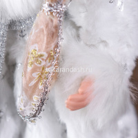 Снегурочка 40см в белой шубе с поясом (звук) Т-5556 от магазина "Карандаш"