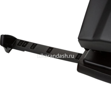 Дырокол "Essentials Metal" 30л 2-отв, d-5,5мм, с линейкой, металл, черный 403411 от магазина "Карандаш"