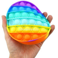 Игрушка-антистресс "Pop it" 12,7см круг, разноцветный M-9977 от магазина "Карандаш"